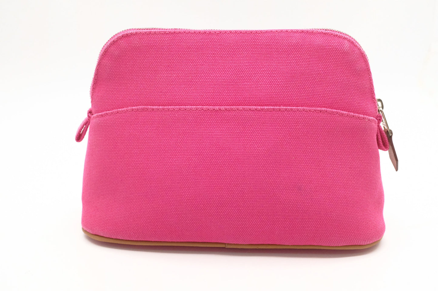 Hermes Mini Bolide Pouch In Pink Canvas