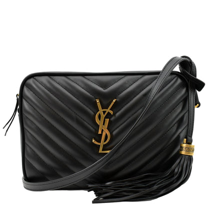 Saint Laurent Lou Leather Black Crossbody Style 17