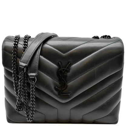 Saint Laurent Loulou Leather Black Shoulder Bag Style 5