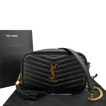 Saint Laurent Lou Leather Black Crossbody Style 18