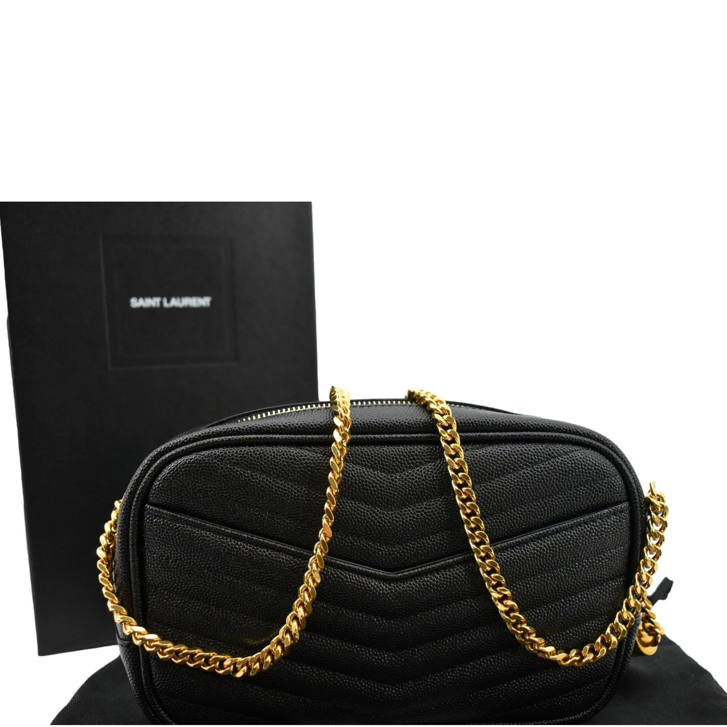 Saint Laurent Lou Leather Black Crossbody Style 18