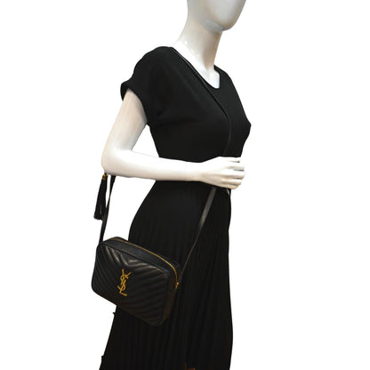 Saint Laurent Lou Leather Black Crossbody Style 11