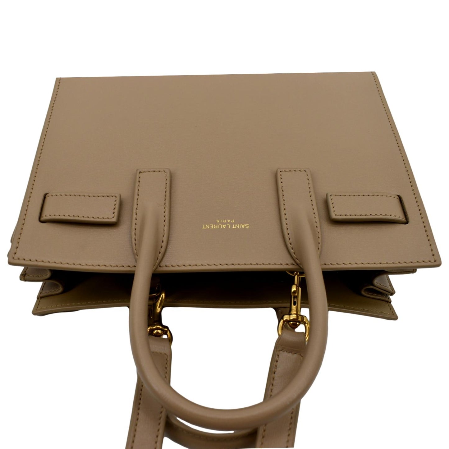 Saint Laurent Sac De Jour Leather Beige Shoulder Bag Leather