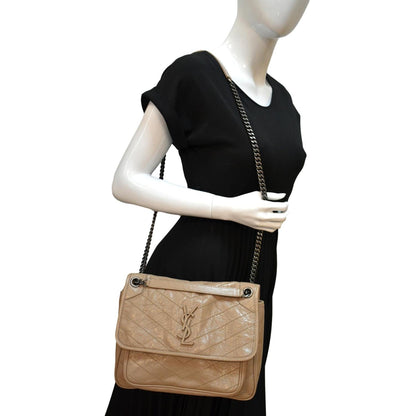 Saint Laurent Niki Leather Brown Crossbody