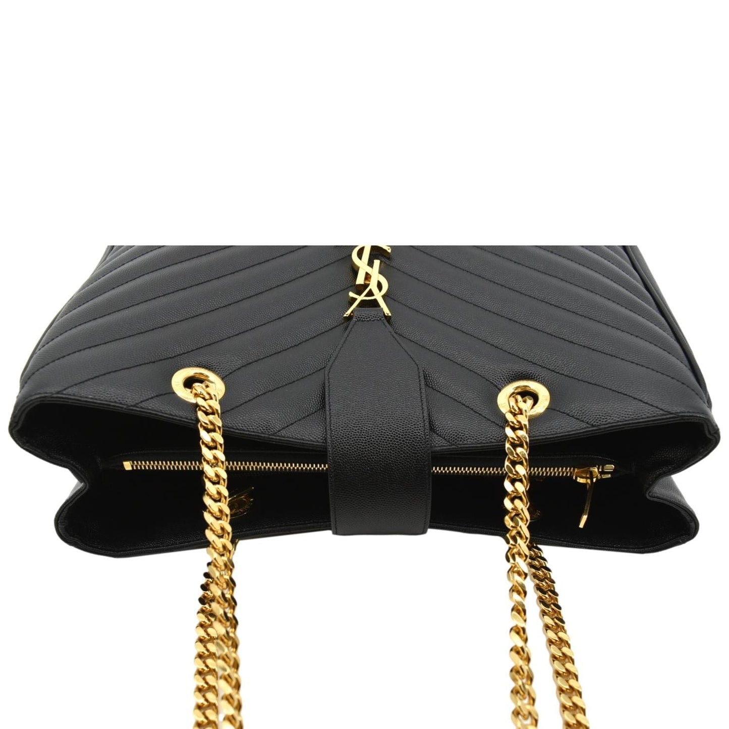 Saint Laurent Leather Black Tote Bag Style 7