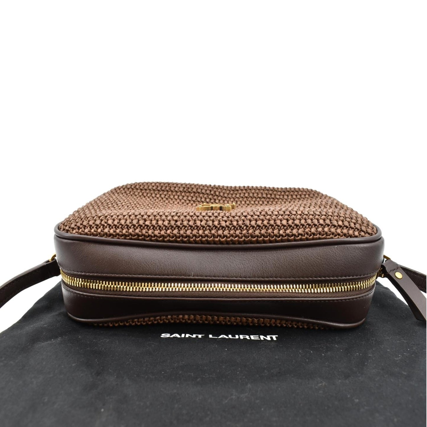 Saint Laurent Lou Canvas Brown Crossbody