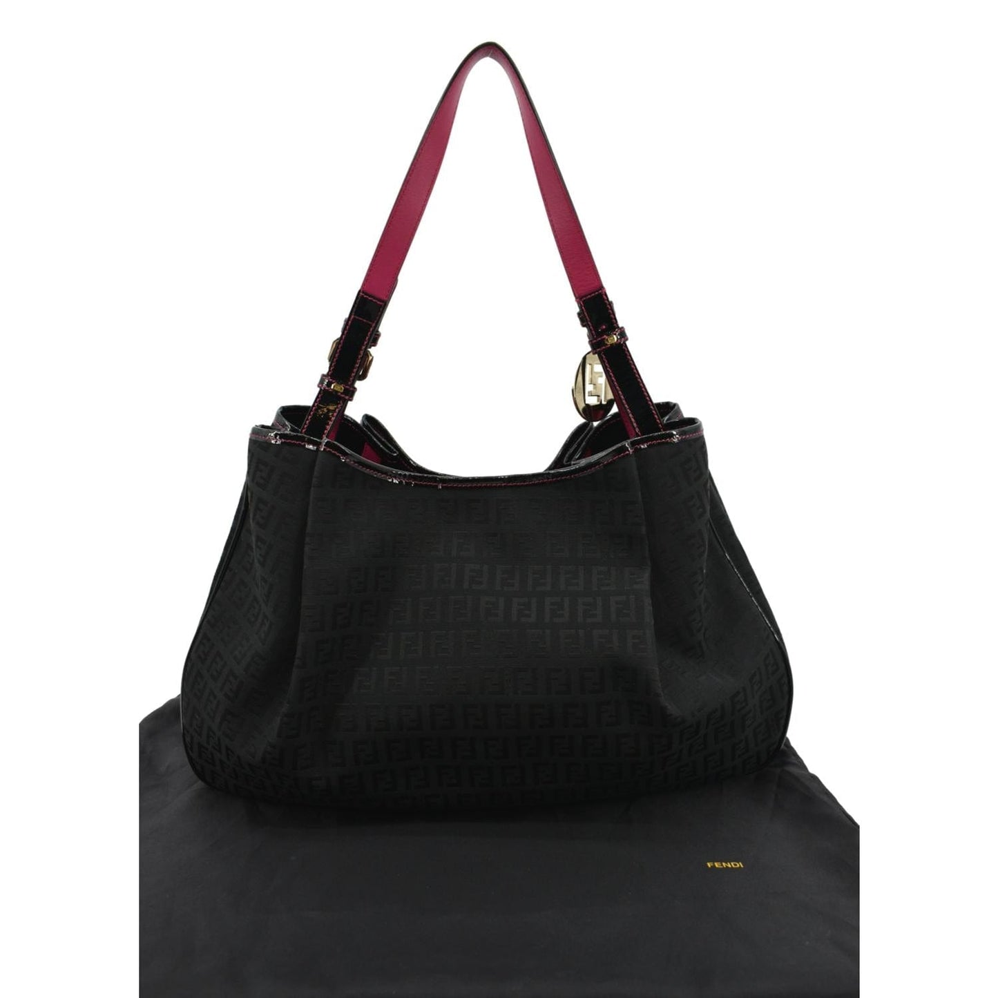 Fendi Tote Zucchino Black Tote Bag