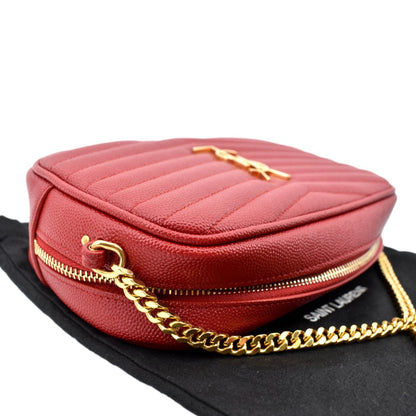 Saint Laurent Lou Leather Red Crossbody Style 10