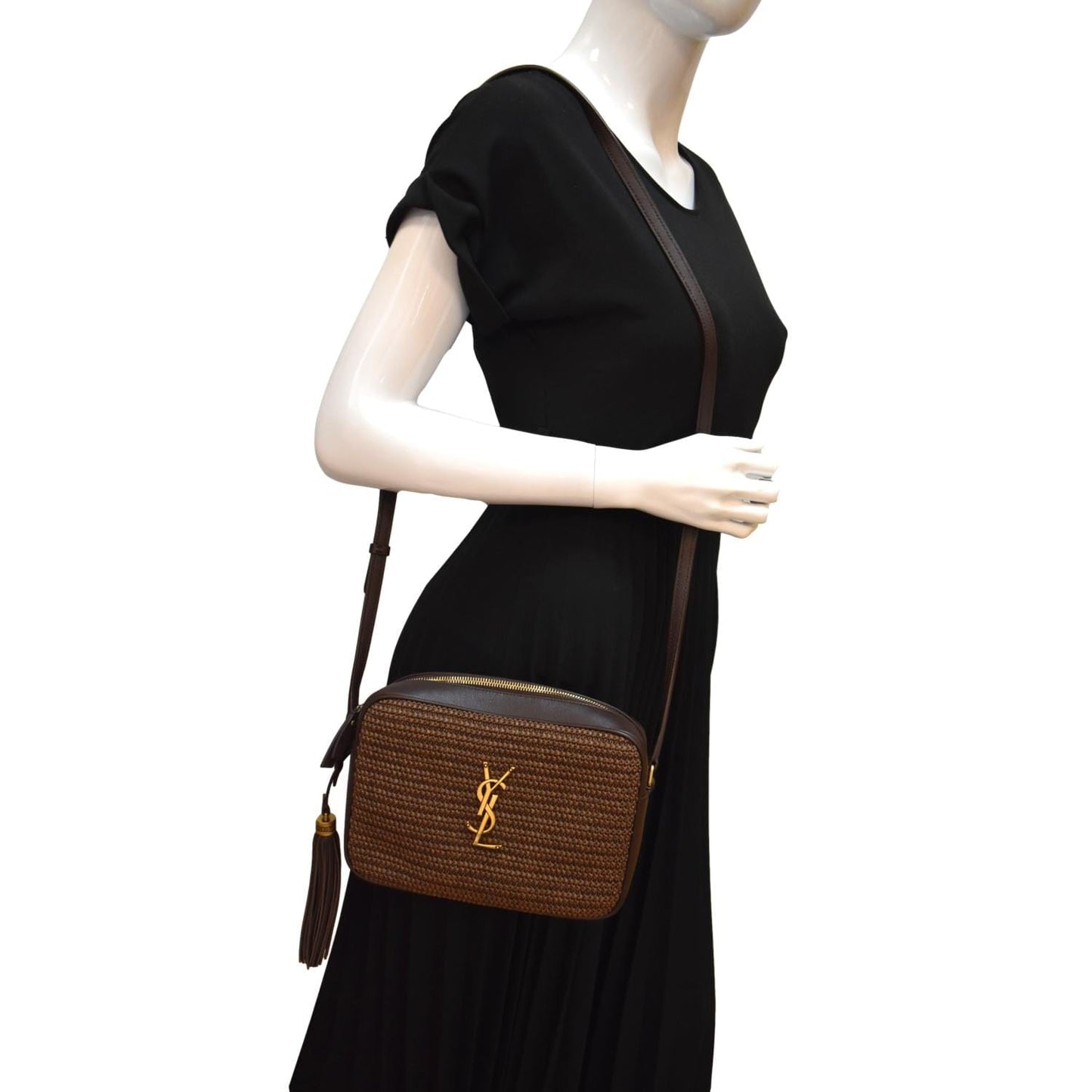 Saint Laurent Lou Canvas Brown Crossbody