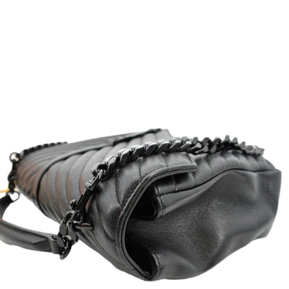 Saint Laurent College Leather Black Shoulder Bag Style 2