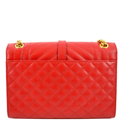 Saint Laurent Envelope Leather Red Shoulder Bag Style 9