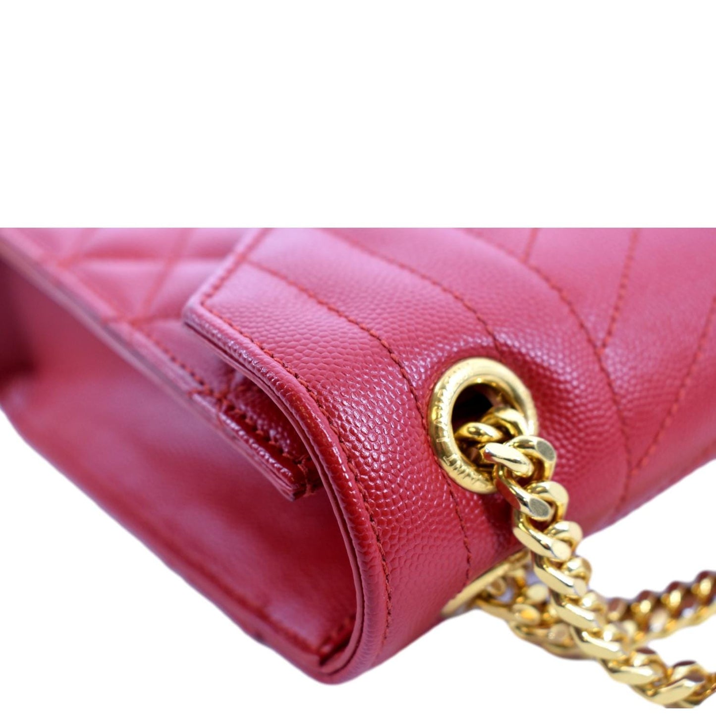 Saint Laurent Envelope Leather Red Shoulder Bag Style 9