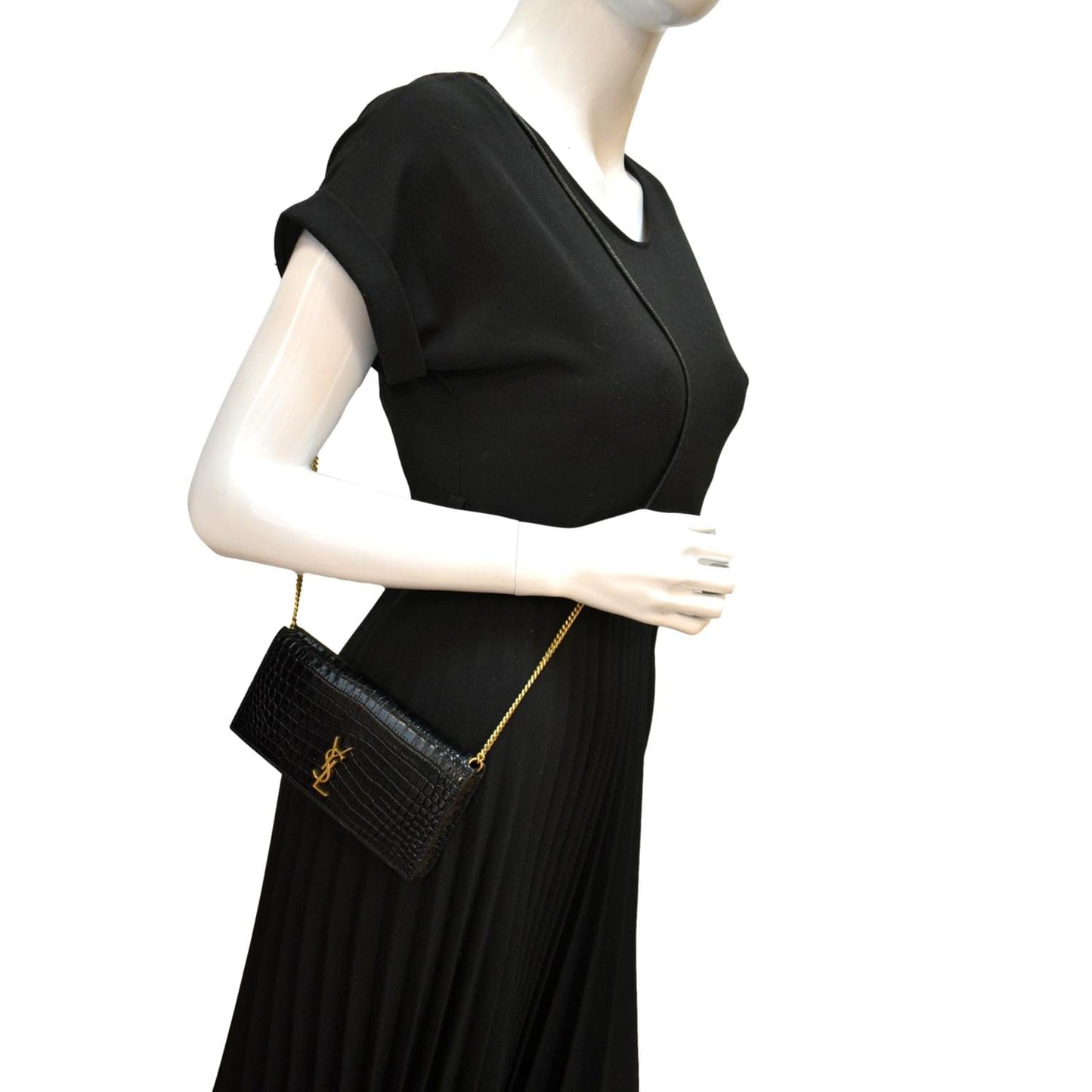 Saint Laurent Kate Leather Black Shoulder Bag Style 8