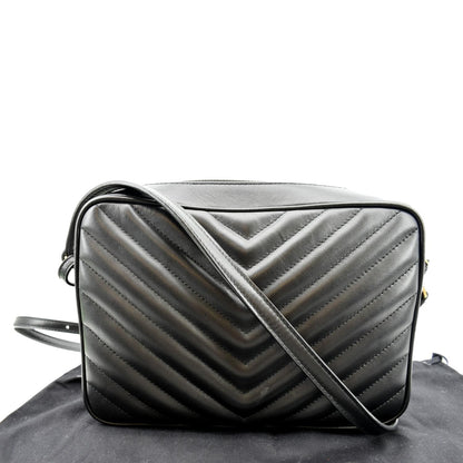 Saint Laurent Lou Leather Black Crossbody Style 15