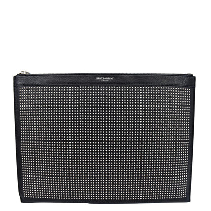 Saint Laurent Leather Black Clutch Leather