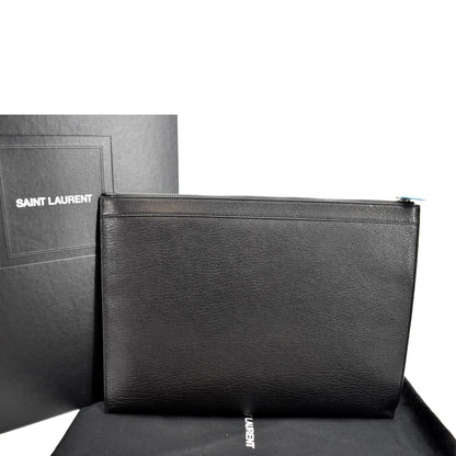 Saint Laurent Leather Black Clutch Leather