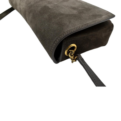 Saint Laurent Kate Suede Brown Shoulder Bag