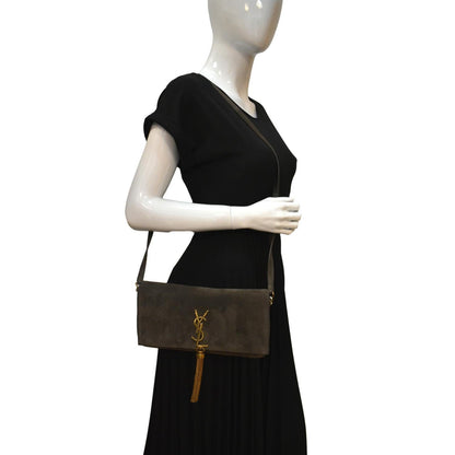 Saint Laurent Kate Suede Brown Shoulder Bag