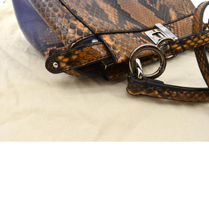Fendi Peekaboo Leather Brown Shoulder Bag Leather