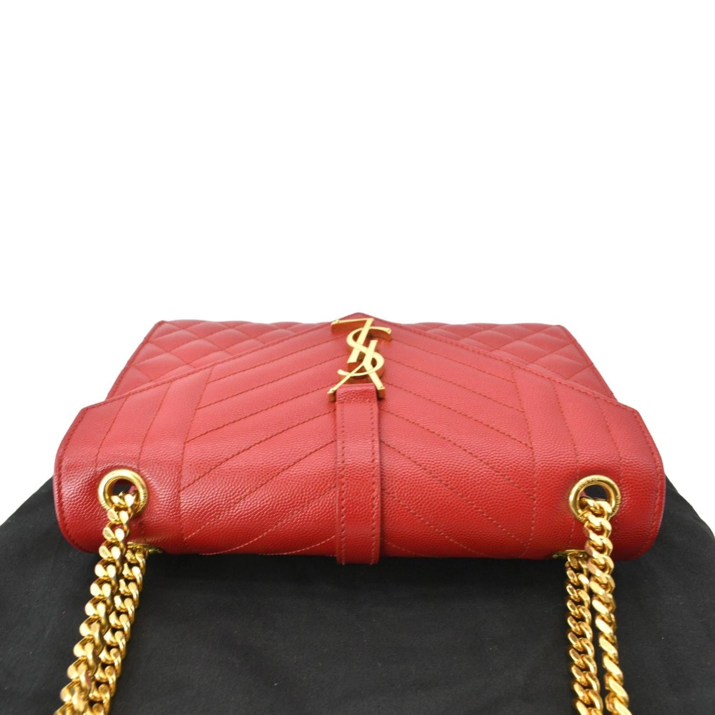 Saint Laurent Envelope Leather Red Shoulder Bag Style 6