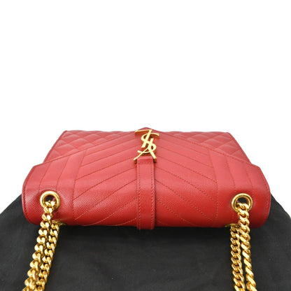 Saint Laurent Envelope Leather Red Shoulder Bag Style 6