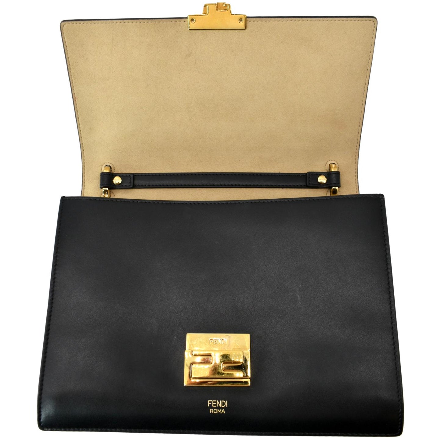 Fendi Luxury Leather Black Backpack Style 2