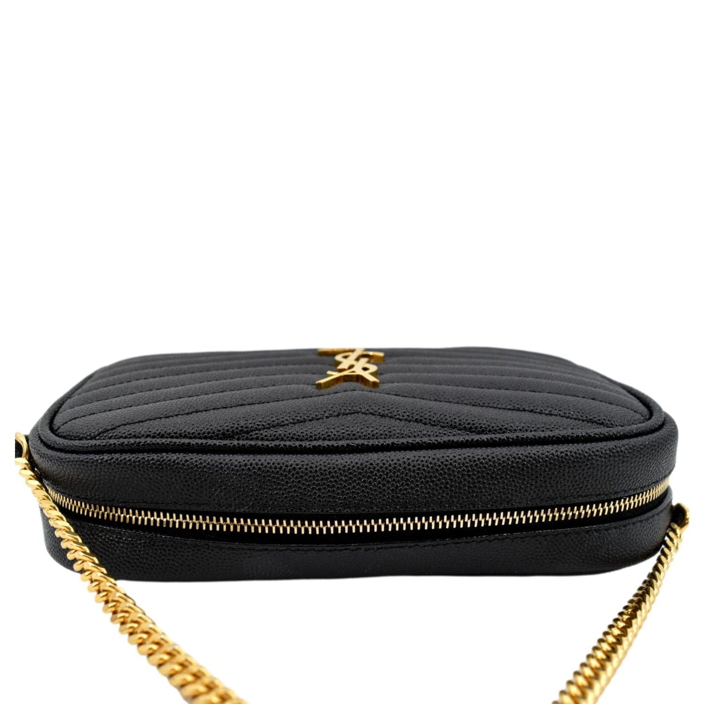 Saint Laurent Lou Leather Black Crossbody Style 22
