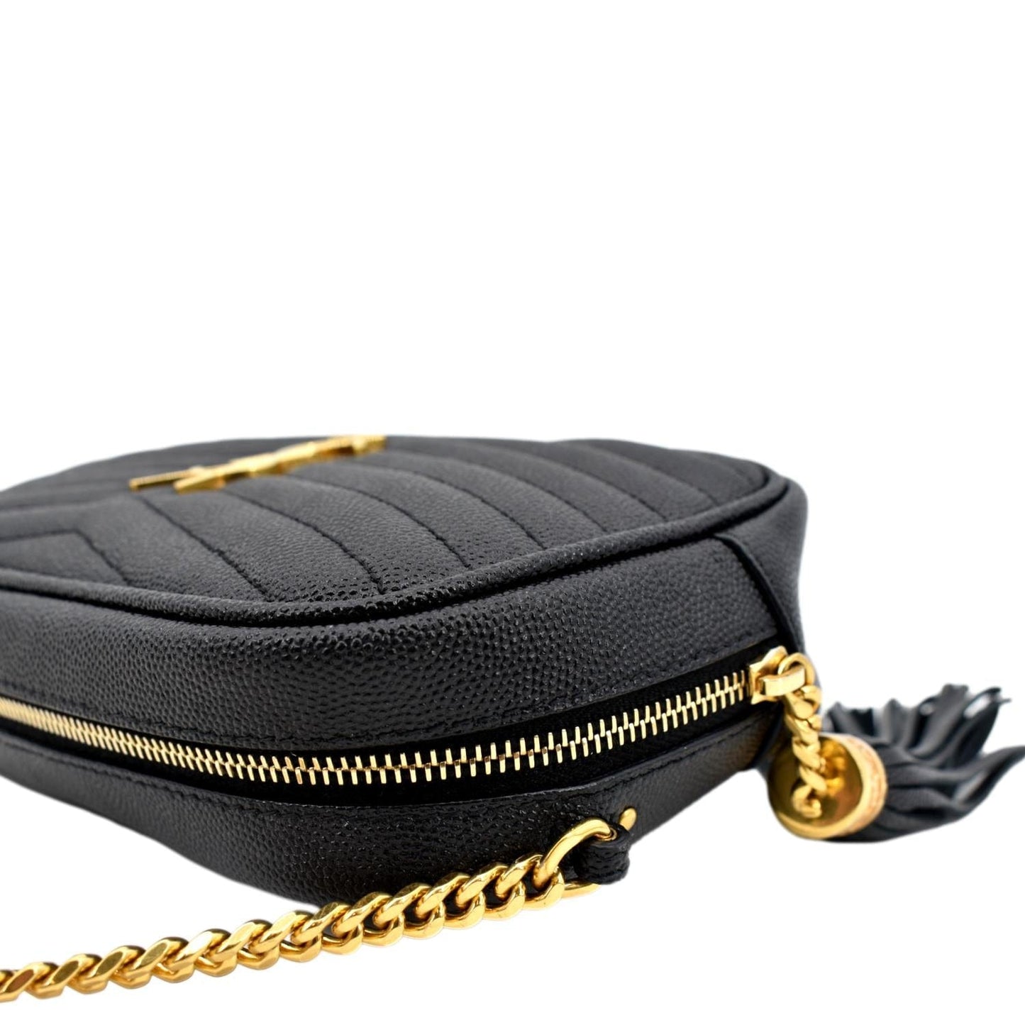Saint Laurent Lou Leather Black Crossbody Style 22
