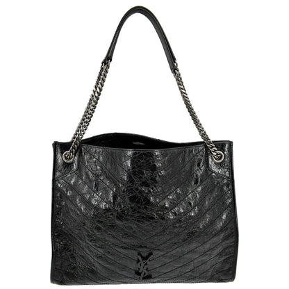 Saint Laurent Niki Leather Black Tote Bag Leather