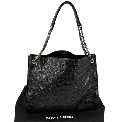 Saint Laurent Niki Leather Black Tote Bag Leather