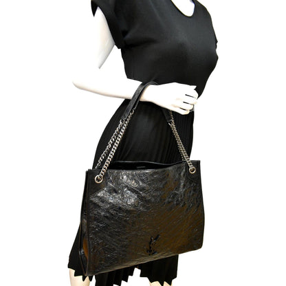 Saint Laurent Niki Leather Black Tote Bag Leather