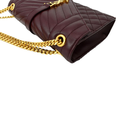 Saint Laurent Envelope Leather Red Shoulder Bag Style 5