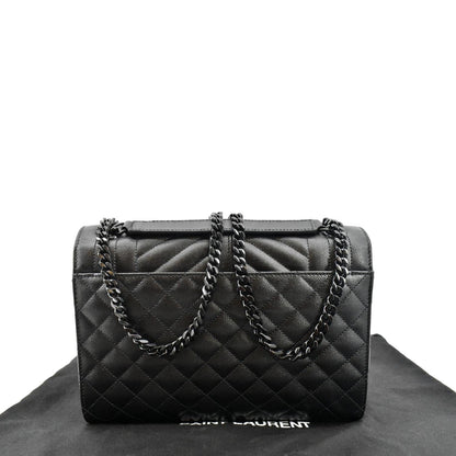 Saint Laurent Envelope Leather Black Shoulder Bag Style 12
