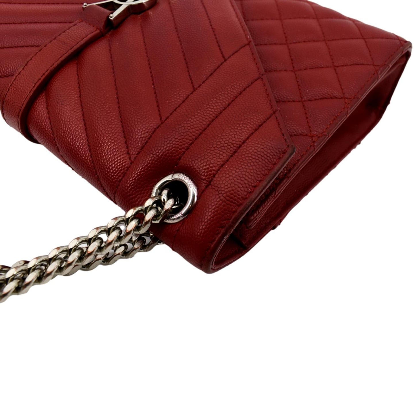 Saint Laurent Envelope Leather Red Shoulder Bag Style 8