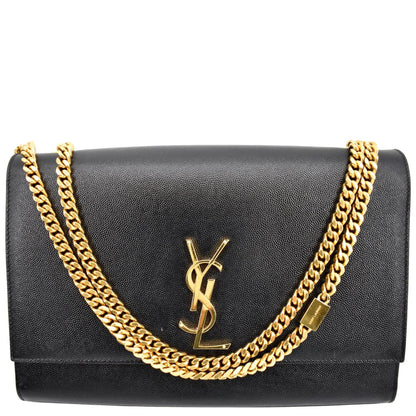 Saint Laurent Kate Leather Black Shoulder Bag Style 7