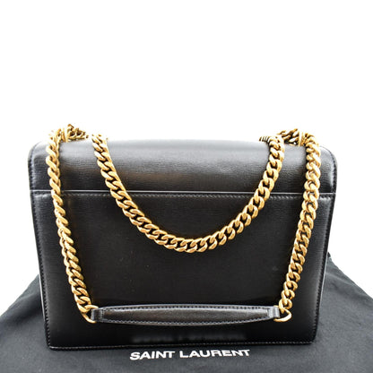 Saint Laurent Sunset Leather Black Shoulder Bag Style 4