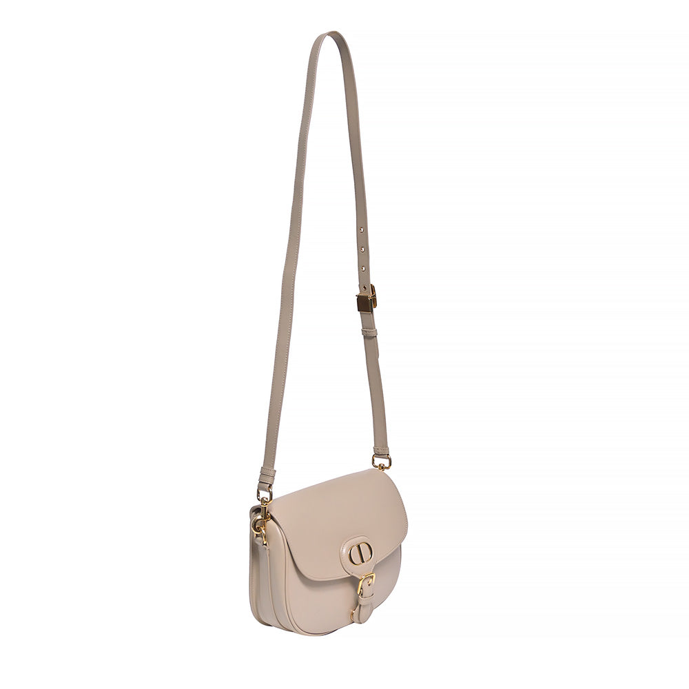 Beige Box Calfskin Leather Medium Dior Bobby Bag Rented Out