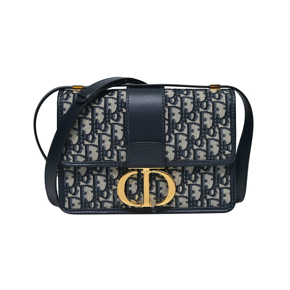 Blue Dior Oblique Jacquard 30 Montaigne Bag - 4 Rented Out Oblique