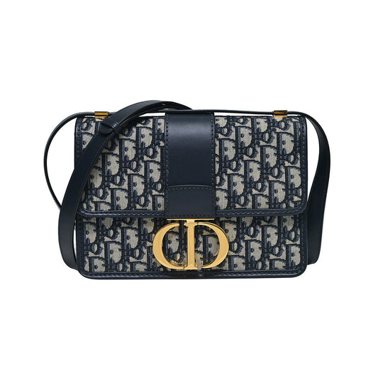 Blue Dior Oblique Jacquard 30 Montaigne Bag - 4 Rented Out Oblique