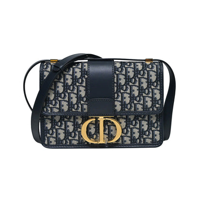 Blue Dior Oblique Jacquard 30 Montaigne Bag - 4 Rented Out