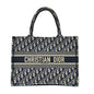 Blue Dior Oblique Embroidery Medium Book Tote - 3 Rented Out
