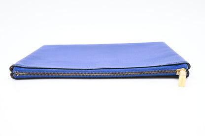 Hermes Atout Pouch In Blue Leather
