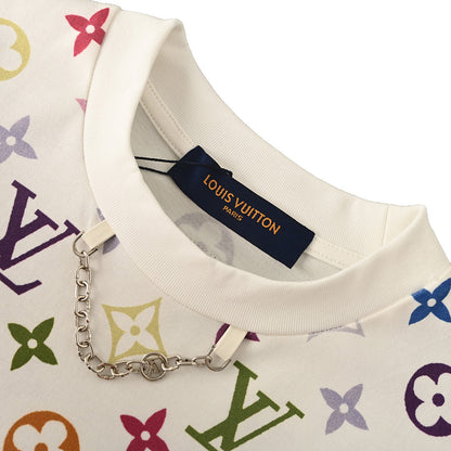 Louis Vuitton Direct-to-Garment Printed Short-Sleeve T-Shirt with Full-Coverage Multicolor Monogram Pattern