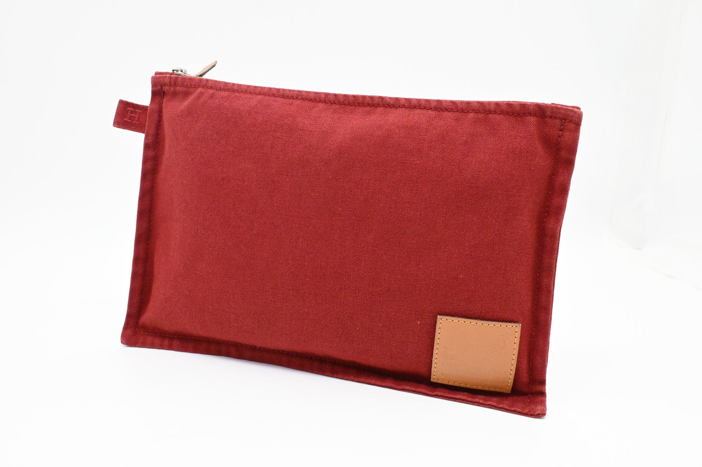 Hermes L'Échappée Belle 2009 Pouch In Red Canvas
