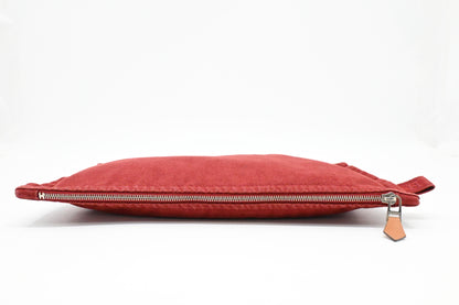 Hermes L'Échappée Belle 2009 Pouch In Red Canvas