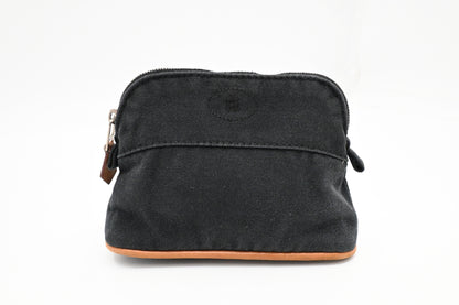 Hermes Mini Mini Bolide Pouch In Black Canvas