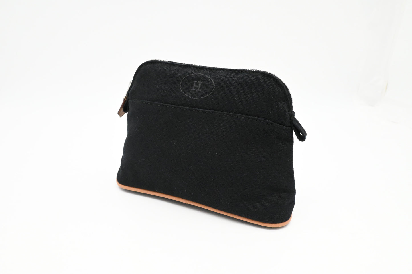 Hermes Bolide Pouch 20 In Black Canvas