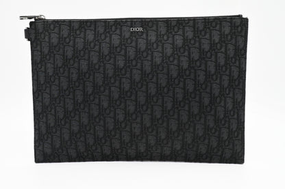Dior Clutch in Black Oblique Canvas