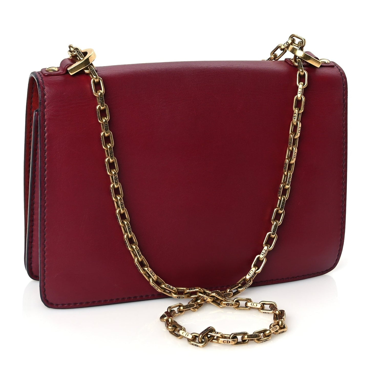 Christian Dior Calfskin J'Adior Chain Flap Bag Red