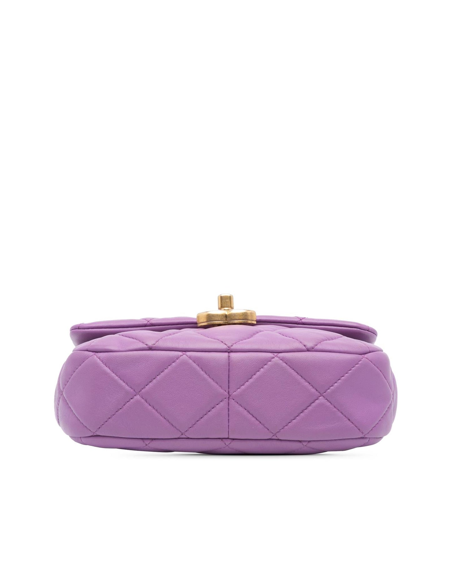 Mini Quilted Lambskin Chain Flap Crossbody